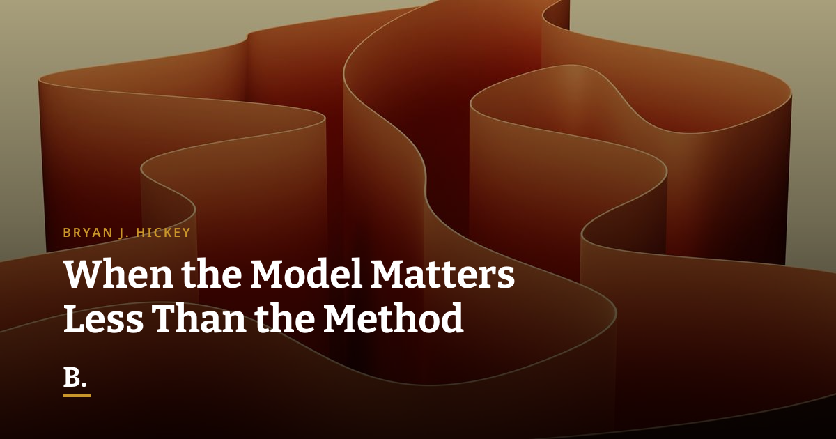 When the Model Matters Less Than the Method